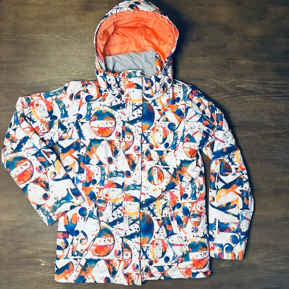 Roxy Other - Roxy Kids Snowboard Ski Jacket Colorful Print Hooded Winter Coat sz 16 XXL